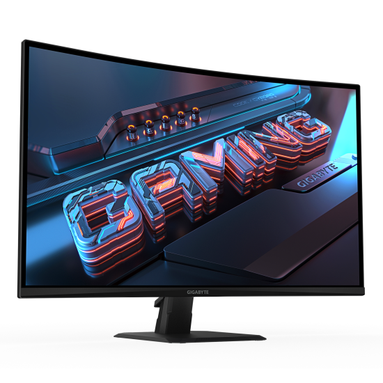 Монитор Gigabyte GS32QCA - 32 инча SS/VA 1500R, QHD 2560x1440, 180Hz, 1ms, HDR Ready, FreeSync Premium, HDMI/DP