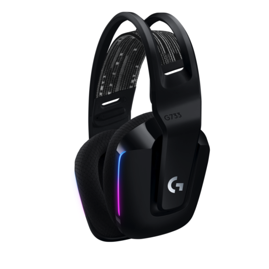 Безжични слушалки Logitech G733 Lightspeed Wireless RGB, USB, Black