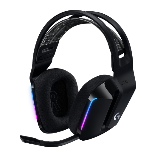 Безжични слушалки Logitech G733 Lightspeed Wireless RGB, USB, Black