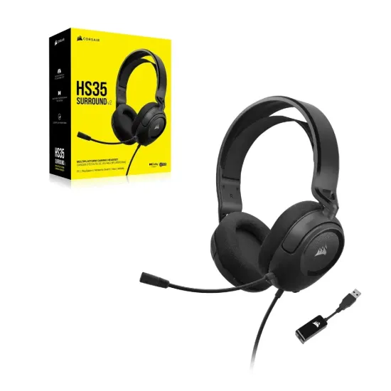 Безжични слушалки Corsair HS35 SURROUND v2 Multiplatform Gaming Headset