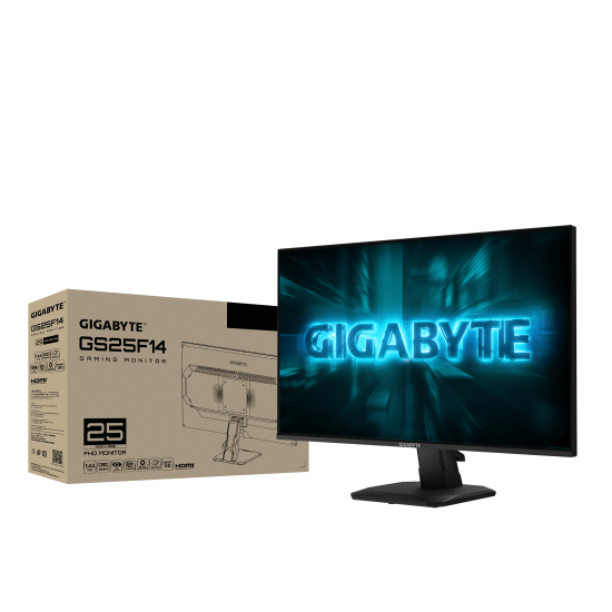 Монитор Gigabyte GS25F14, 24.5 инча SS IPS, Full HD (1920 x 1080), 144Hz, 1 ms, HDR10
