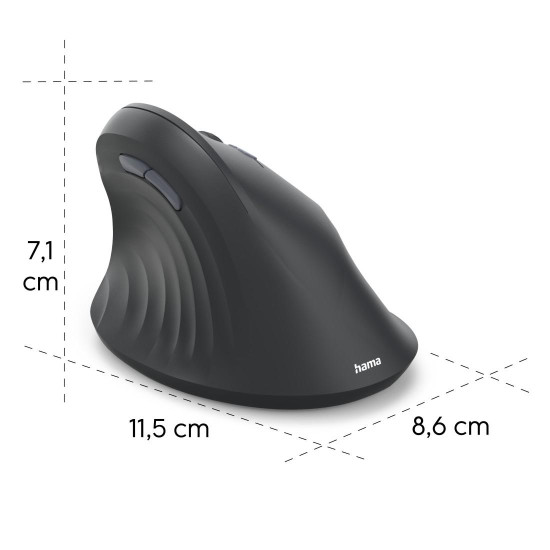 Безжична мишка HAMA EWM-500R, 7 бутона, Black