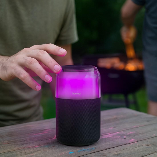 Преносима тонколона HAMA Can Speaker, Bluetooth, 5W, LED, Black (HAMA-188243)