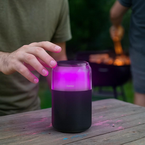 Преносима тонколона HAMA Can Speaker, Bluetooth, 5W, LED, Black (HAMA-188243)