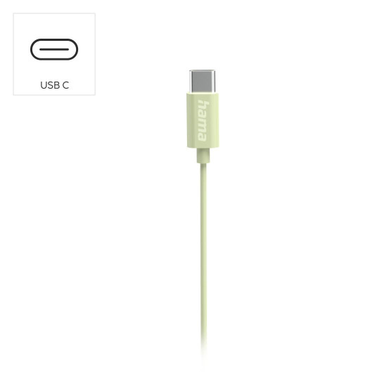 Слушалки HAMA Curly, USB-C, Mic, Green