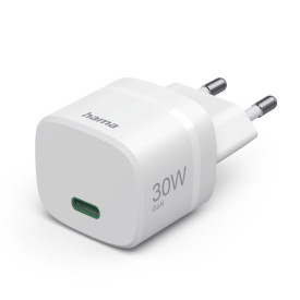 Зарядно HAMA, 30W, GaN, USB-C, PD, Qualcomm Quick Charge, Zero Standby