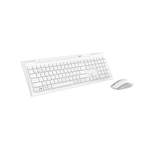 Комплект клавиатура и мишка Rapoo 8210M, Multi-Mode, White