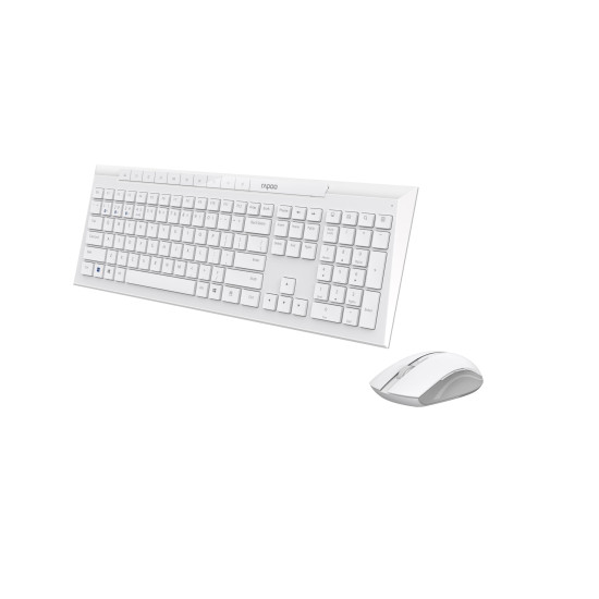 Комплект клавиатура и мишка Rapoo 8210M, Multi-Mode, White