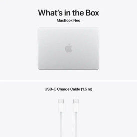 Лаптоп Apple MacBook Neo 13 2026, Apple A18 Pro, 13 инча, 2408 x 1506, 8GB LPDDR5X RAM, 256GB SSD, Silver