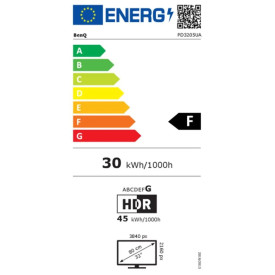 Монитор BenQ PD3205UA, 31.5 инча, IPS, UHD 3840x2160, 60Hz, 5 ms, HDMI/DP