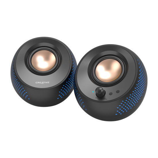Тонколони Creative PEBBLE X, 15W, USB-C, Bluetooth, 3.5mm