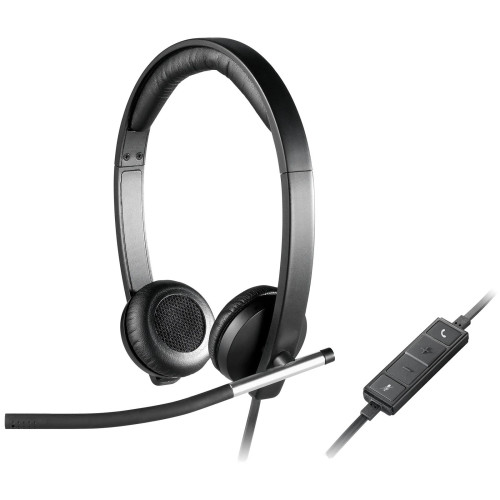 Слушалки Logitech H650e, USB, Mic, Black