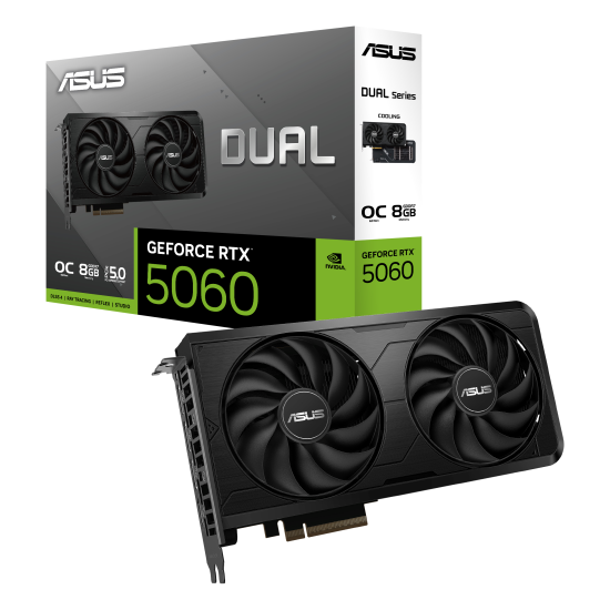Видеокарта ASUS Dual GeForce RTX 5060 EVO OC Edition 8GB GDDR7