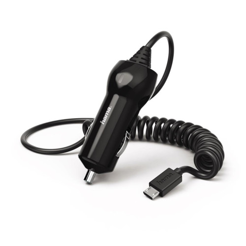 Зарядно за кола HAMA 183253, 10-24V, Micro USB, 6W, 1.2 A, Черен